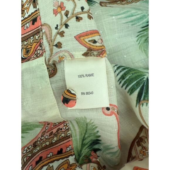 Tommy Bahama Women’s 100% Raime Paisley Print ¾ Sleeve Top Size XL - Picture 4 of 6